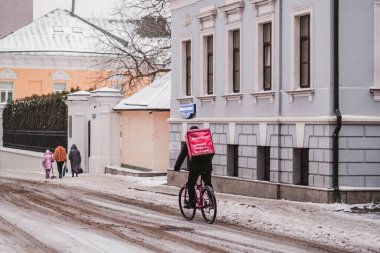 02.12.2021. Rusya, Moskova. Moskova 'da kar