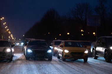 02.12.2021. Rusya, Moskova. Moskova 'da kar