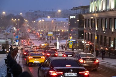 02.12.2021. Rusya, Moskova. Moskova 'da kar