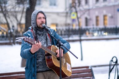 02.12.2021. Rusya, Moskova. Moskova 'da kar