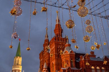 Moskova 'daki Devlet Tarihi Müzesi ve Kremlin