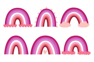 Organik İskandinav gökkuşağı renkli lezbiyen bayrağı baskı, çıkartma, kart.