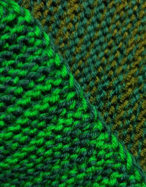 Yeşil örgü işi dokusu
