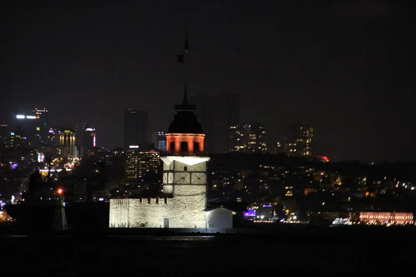 Pohled Panenskou Věž Moře Podvečer — Stock fotografie