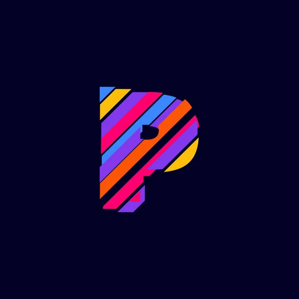 Барвистий Абстрактний Шаблон Дизайну Логотипу Letter Піктограма Шрифту Векторна Ілюстрація — стоковий вектор