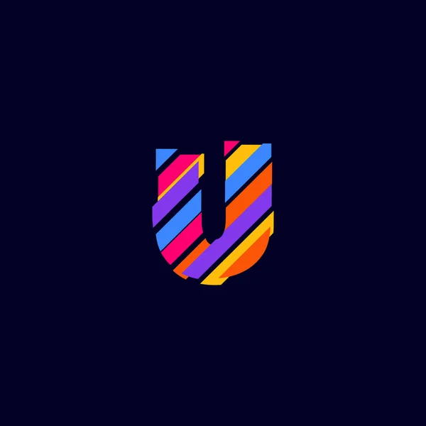 Renkli Soyut U Letter logo hacim tasarım şablonu. Görsel kimliğiniz için U yazı tipi simgesi Vektör İllüstrasyonu mükemmel.