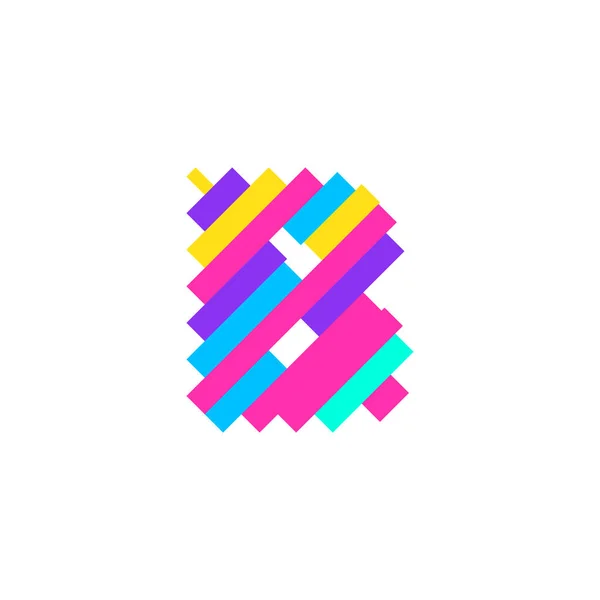 Renkli modern Pixel B Letter logo tasarım şablonu. Yaratıcı teknoloji simgesi simgesi element Vektör İllüstrasyonu görsel kimliğiniz için mükemmeldir.