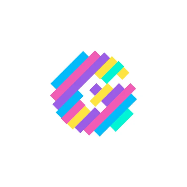 Renkli modern Piksel G harfli logo tasarım şablonu. Yaratıcı teknoloji simgesi simgesi element Vektör İllüstrasyonu görsel kimliğiniz için mükemmeldir.