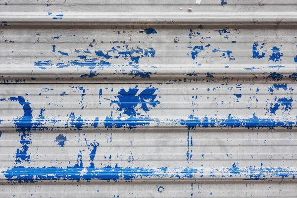 Fragmento Una Valla Hecha Chapa Metal Perfilada Blanca Las Áreas — Foto de Stock