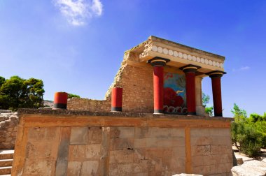 Yunanistan 'ın Girit adasındaki Knossos Sarayı
