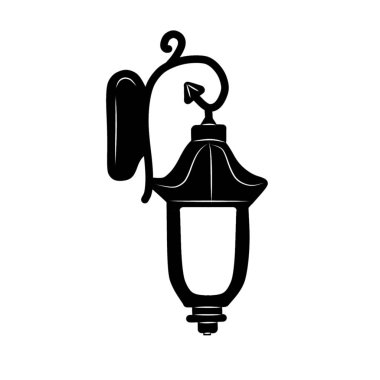 Bahçeniz ya da eviniz için dekorasyon lambası. Vektör illüstrasyonu.