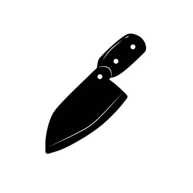 Mutfak bıçağı yassı ikonu beyaz arka planda izole edilmiş. Vektör illüstrasyonu.