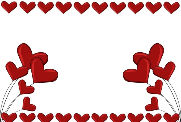 Sancaklar Mektuplar Tebrik Kartları Davetiyeler Için Sevgililer Günü Arkaplanı — Stok Vektör