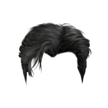 Modern bir adamın saç stilinin vektör çizimi.