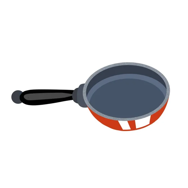 Teflon Frying Pan Handle Light Background — 스톡 벡터
