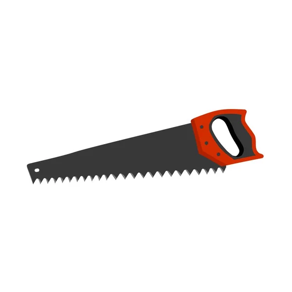 Hand Saw Crosscut Saw Ripsaw Panel Saw Isolated Vector White — Archivo Imágenes Vectoriales