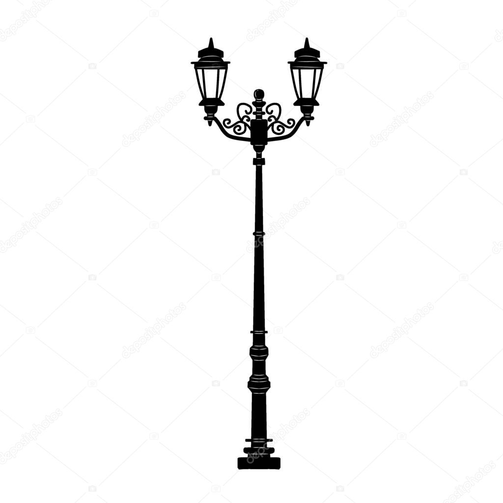 street lamp icon vector illustration graphic design