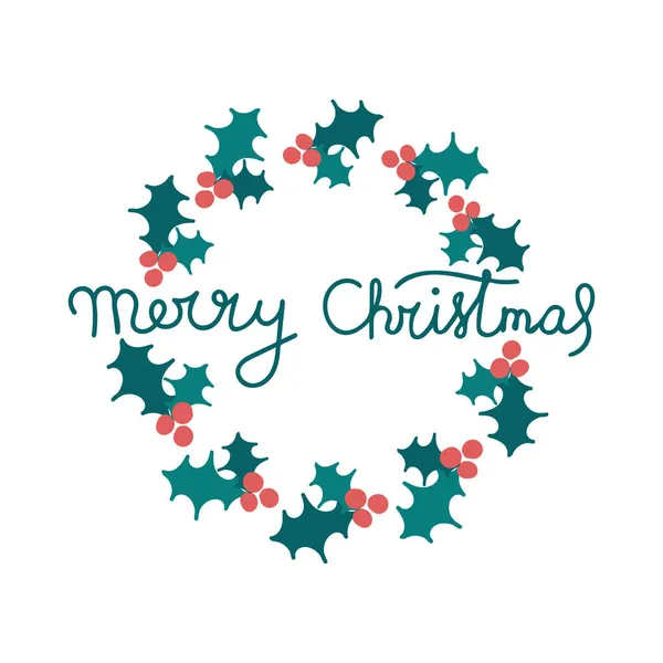 Noel çelengi. Tatil tebrik kartı için el çizimi Mutlu Noeller. Kutlama logosu seti. Kış tatilleri için tipografi. El yazısıyla çizilmiş el yazısı posteri. Kartpostal motivasyonu