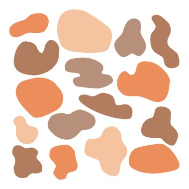 Pastel renk benekleri ayarlandı. Tebrik kartları, çıkartmalar ve posterler için karalama öğeleri. El çizimi karalama çizimi. EPS 10.