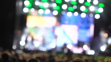 Konser salonu, konser ışıkları, seyirci stadyumu modern disko ışığı. Kalabalık Olay
