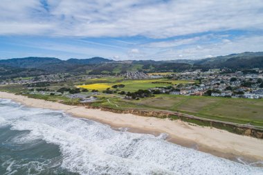 Kaliforniya 'da Half Moon Körfezi Eyalet Sahili.