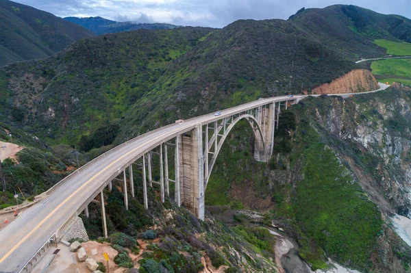 Bixby Creek Köprüsü Kaliforniya Nın Big Sur Kıyısındaki Bixby Kanyon — Stok fotoğraf