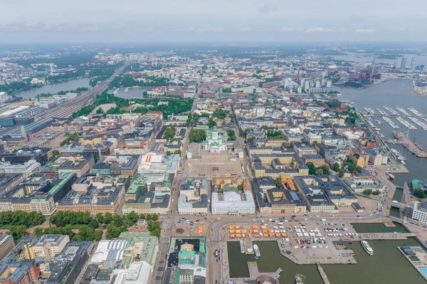 Helsinki Downtown Cityscape Finland Cathedral Square Market Square Sky Wheel — Stock Photo, Image