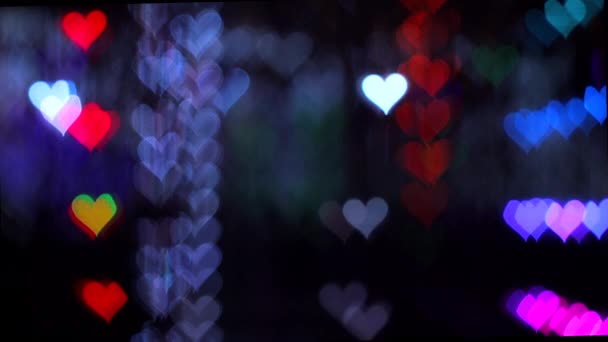 Uhd Video Background Valentine Day Border Bokeh Romantic Shining Shimmering — Stock Video