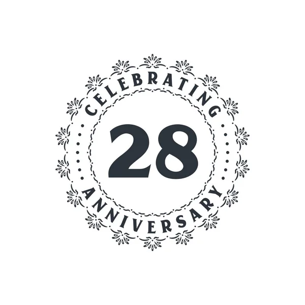 Anniversary Celebration Greetings Card Years Anniversary — Stock Vector