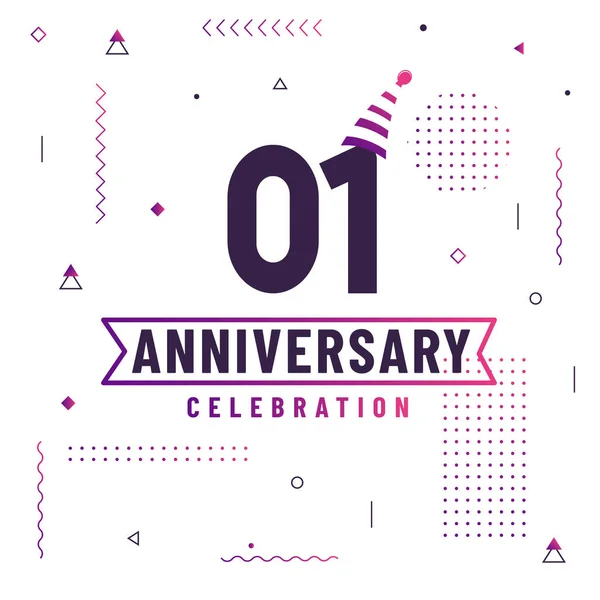 Years Anniversary Greetings Card Anniversary Celebration Background Free Vector — Stock Vector
