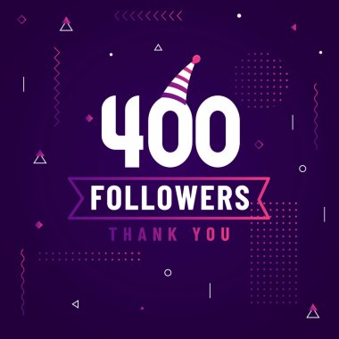 400 takipçi modern renkli tasarımı kutluyor..