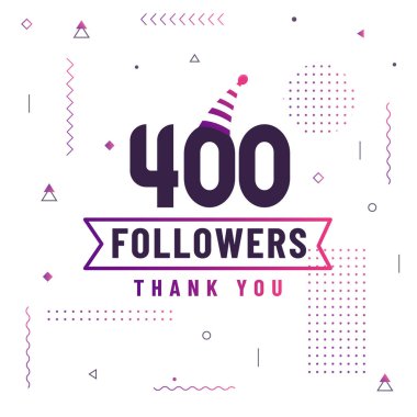 400 takipçi modern renkli tasarımı kutluyor..