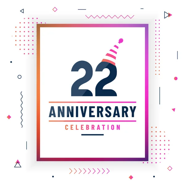 Años Tarjeta Felicitaciones Aniversario Aniversario Celebración Fondo Vector Libre — Vector de stock