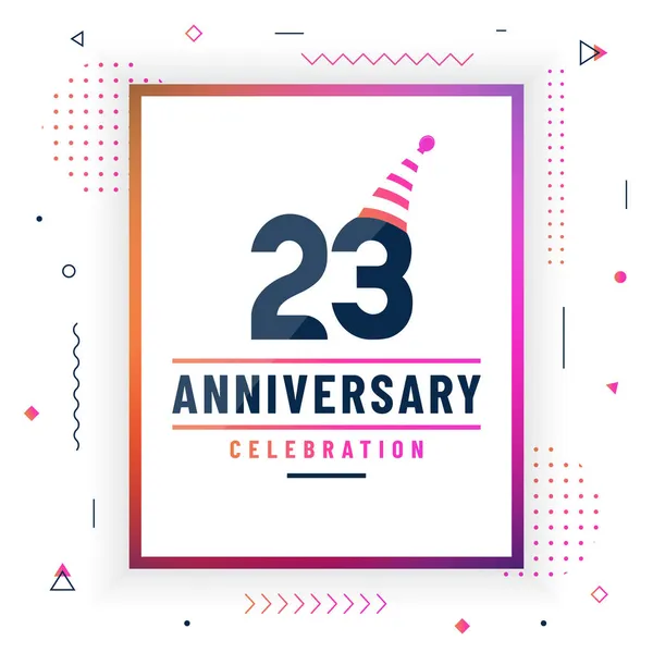 Años Tarjeta Felicitaciones Aniversario Aniversario Celebración Fondo Vector Libre — Vector de stock