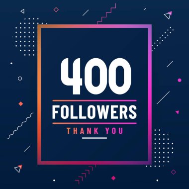 400 takipçi modern renkli tasarımı kutluyor..