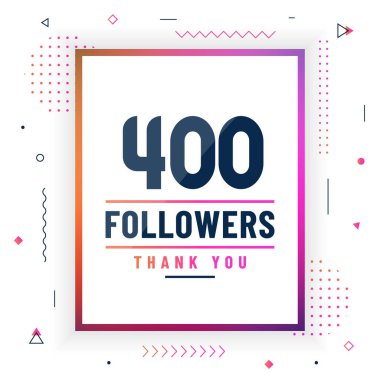 400 takipçi modern renkli tasarımı kutluyor..