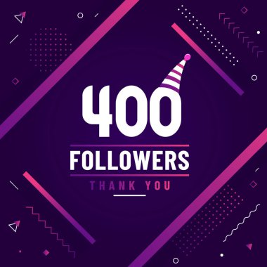 400 takipçi modern renkli tasarımı kutluyor..