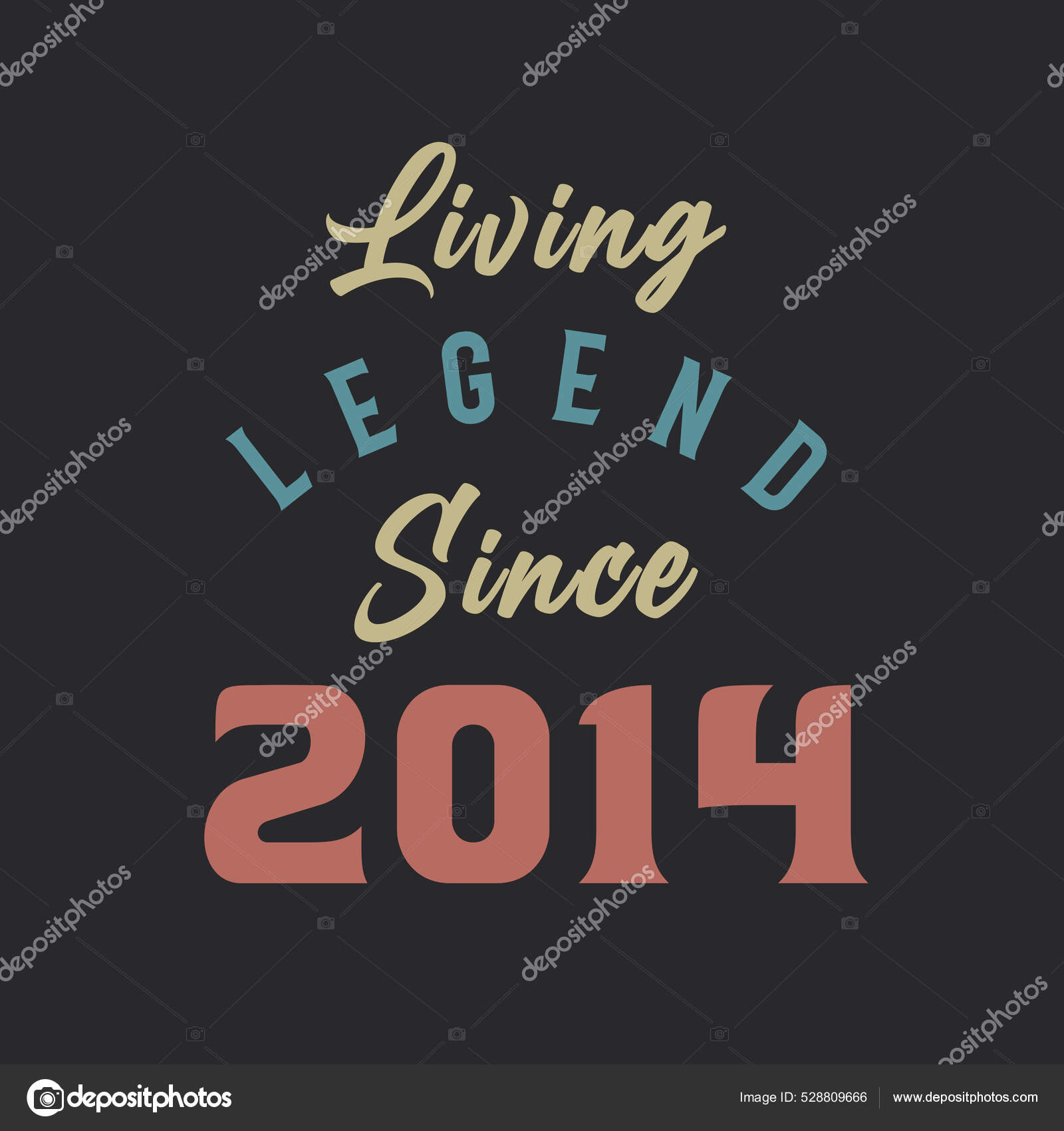 Living Legend 2014 Born 2014 Vintage Design Vector Stock Vector Image