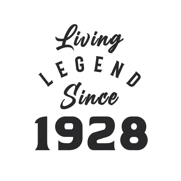 Levende Legende Sinds 1928 Legende Geboren 1928 — Stockvector