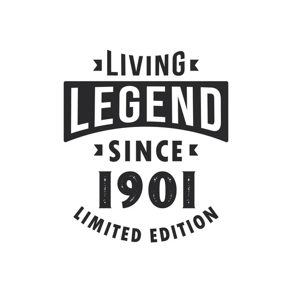 Living Legend 1901 Legend Born 1901 Limited Edition — Stock Vector