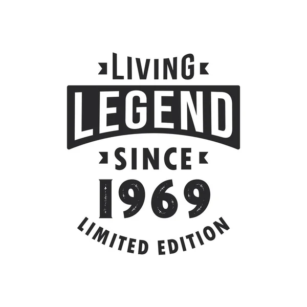 Legenda Viva Desde 1969 Legenda Nascida 1969 Edição Limitada — Vetor de Stock