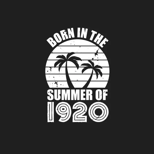 Вінтаж 1920 Літній День Народження Народився Влітку 1920 Року — стоковий вектор