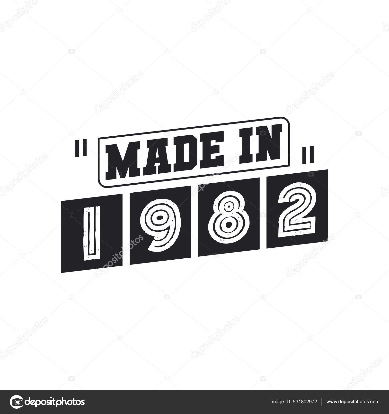 1982 Cumpleaños Celebración Hecho 1982 Vector de stock 531802972 de