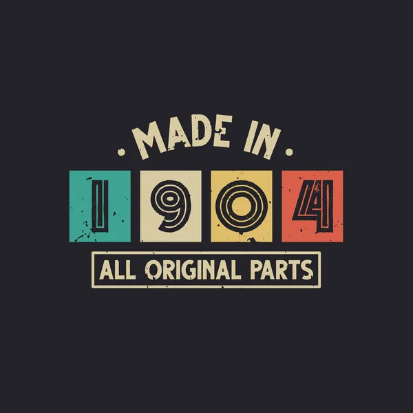 Made 1904 All Original Parts — Stock Vector