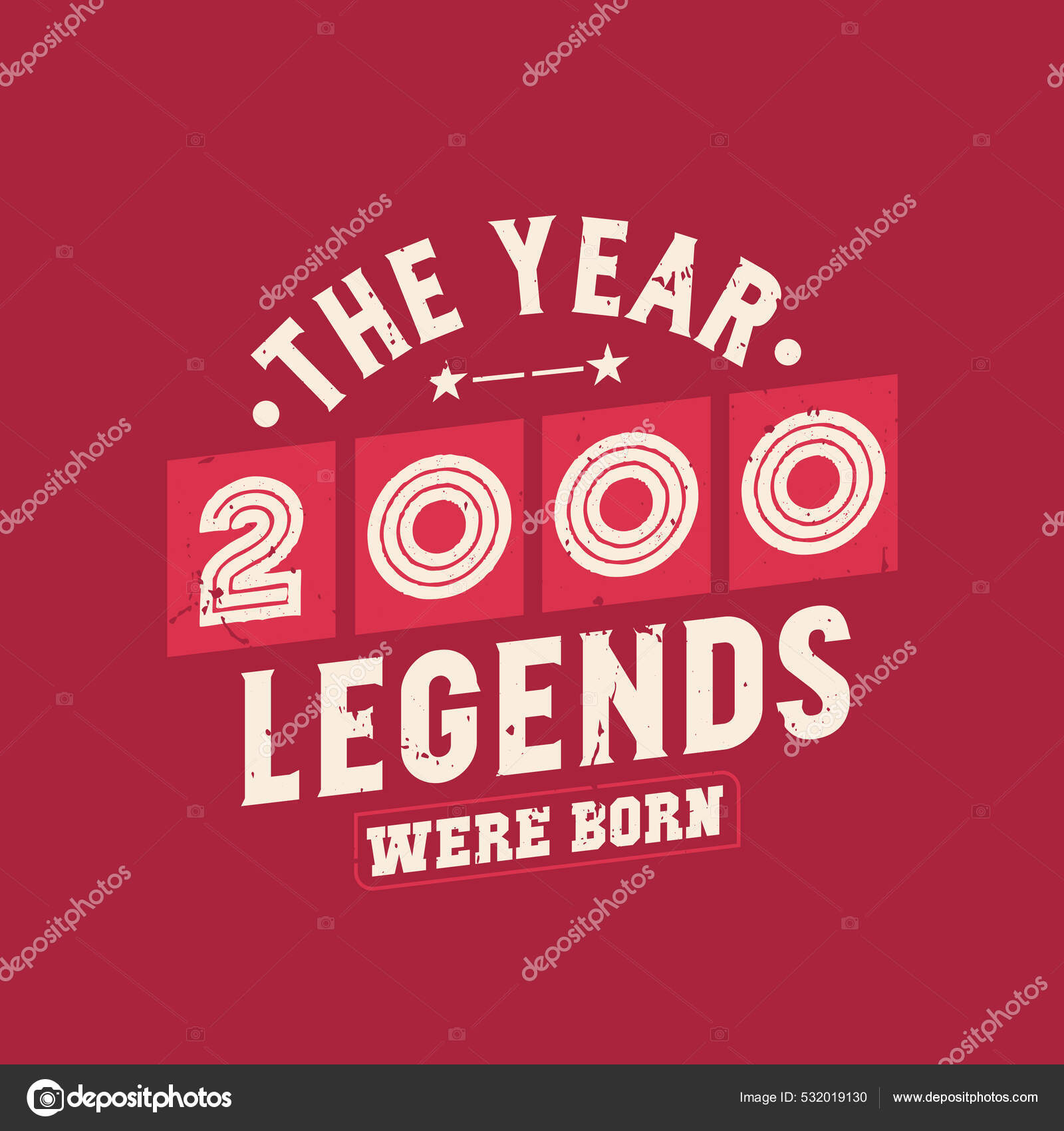 Year 2000 Legends Were Born Vintage 2000 Birthday Stock Vector Image by