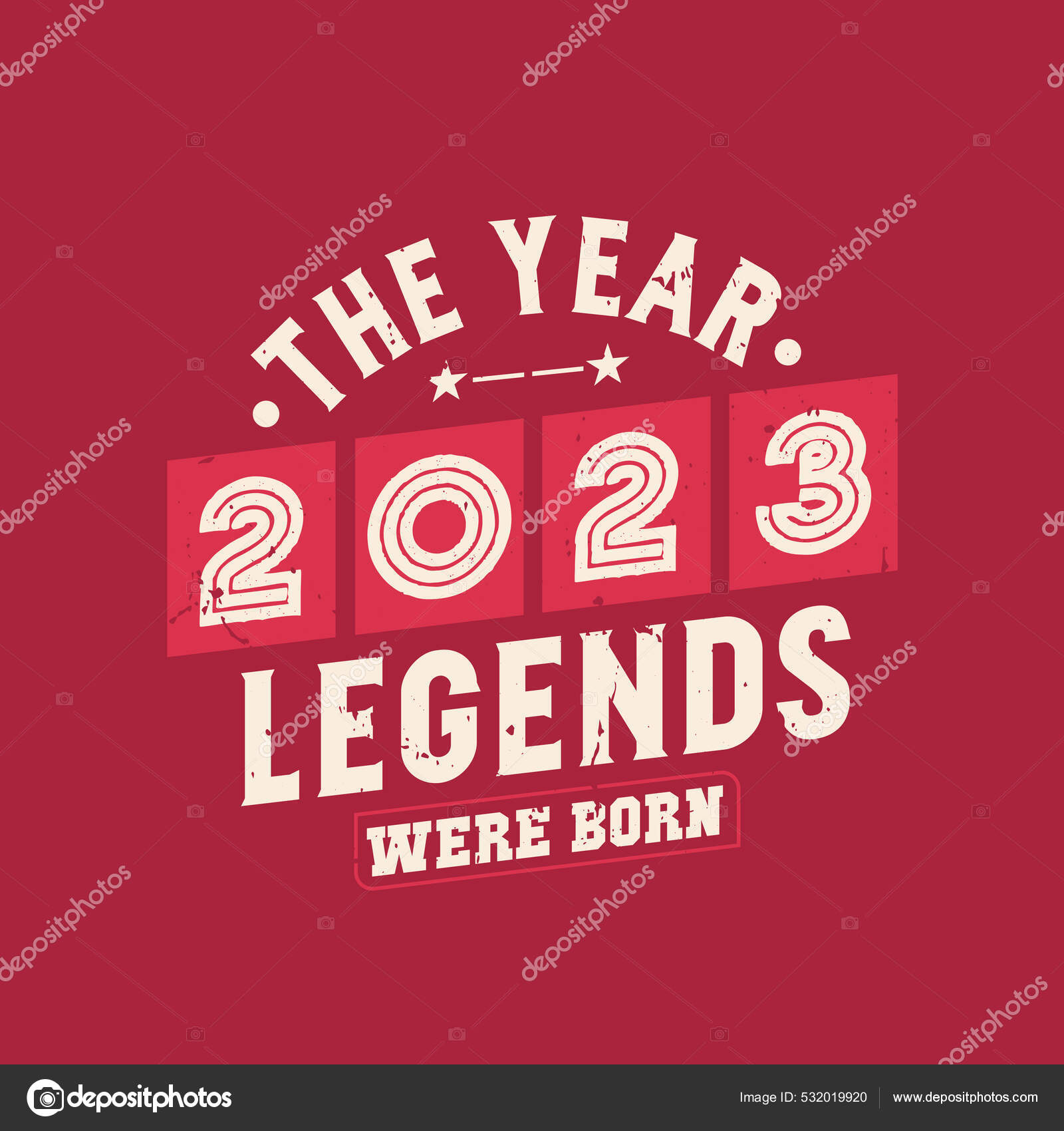 Year 2023 Legends Were Born Vintage 2023 Birthday Stock Vector Image by