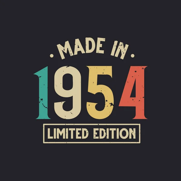 Vintage 1954 Birthday Made 1954 Limited Edition — стоковий вектор