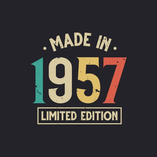 Jahrgang 1957 Geburtstag Made 1957 Limited Edition — Stockvektor