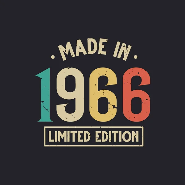 Vintage 1966 Anniversaire Made 1966 Limited Edition — Image vectorielle