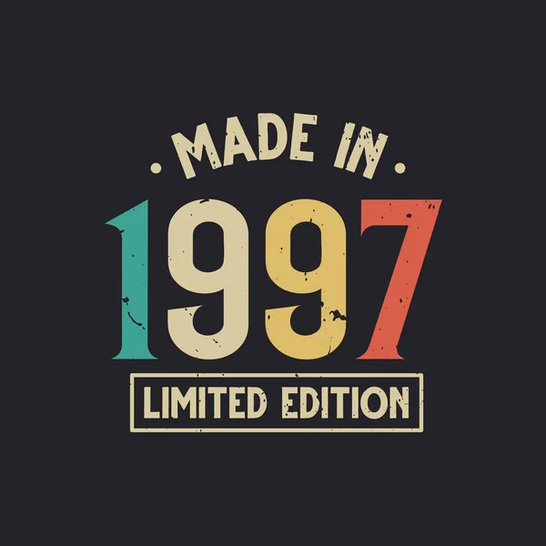 Vintage 1997 Birthday Made 1997 Limited Edition — стоковий вектор